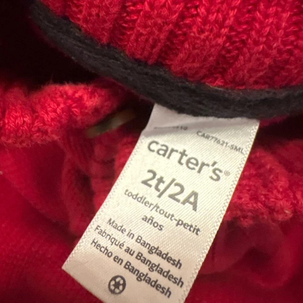 Carter's Boys Red Button Sweater. Size 2T